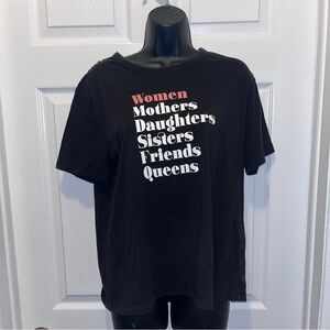 3/25$💥 Reitmans t-shirt tee graphic Mothers Daughters black feminist XL Women